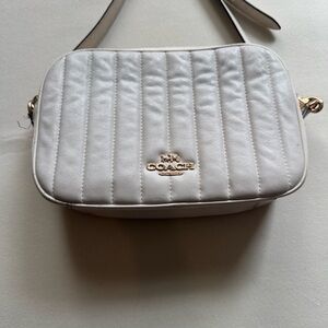 Coach White Quilted Crossbody Bag